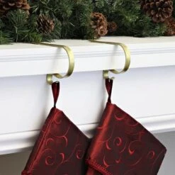 Original MantleClip® Gold Foil Stocking Holders, 2ct. -Christmas Designers Store D349583S 2