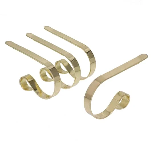 Original MantleClip® Brass Stocking Holders, 4ct. 4 Original MantleClip® Brass Stocking Holders, 4ct. - Image 2