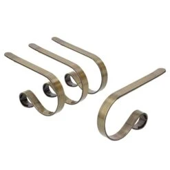 Original MantleClip® Antique Brass Stocking Holders, 4ct.