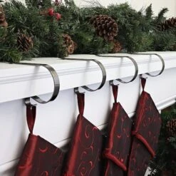 Original MantleClip® Antique Brass Stocking Holders, 4ct. 7 Original MantleClip® Antique Brass Stocking Holders, 4ct. -Christmas Designers Store D349601S 2
