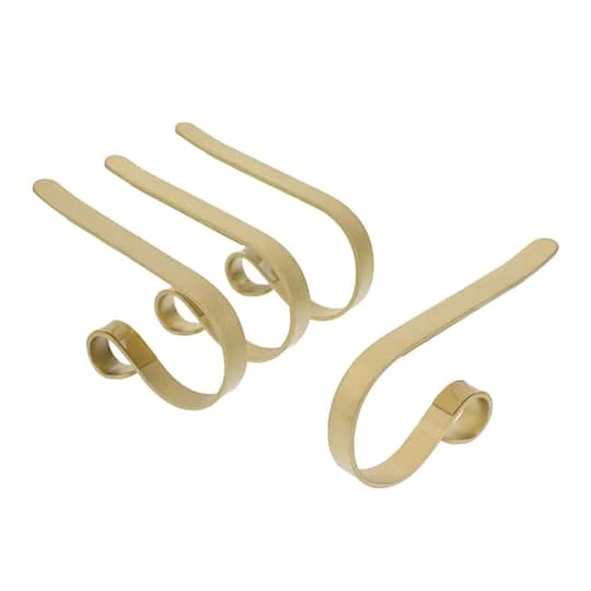 Original MantleClip® Textured Gold Stocking Holders, 4ct. 3 Original MantleClip® Textured Gold Stocking Holders, 4ct.