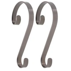 Haute Decor Stocking Scroll® Brushed Nickel Stocking Holders, 2ct.