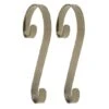 Haute Decor Stocking Scroll® Holly Embossed Antique Brass Stocking Holders, 2ct. -Christmas Designers Store D349631S 1