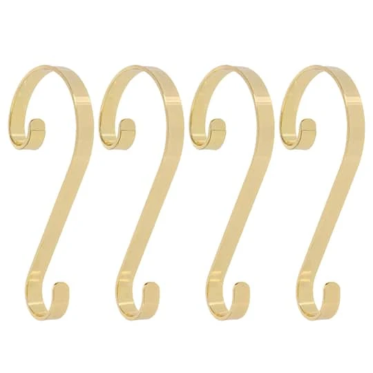 Haute Decor Stocking Scroll® Brass Stocking Holders, 4ct. 4 Haute Decor Stocking Scroll® Brass Stocking Holders, 4ct. - Image 2