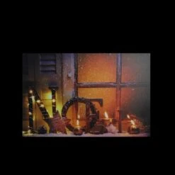 Northlight Noel & Flickering Candles Christmas LED Lighted Canvas Wall Art -Christmas Designers Store D361850S 2