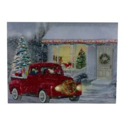Northlight LED Fiber Optic Retro Red Truck Christmas Wall Art -Christmas Designers Store D361891S 1 1