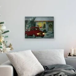 Northlight LED Fiber Optic Retro Red Truck Christmas Wall Art -Christmas Designers Store D361891S 12