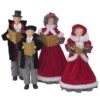 Santa's Workshop Black & Red Houndstooth Carolers Set -Christmas Designers Store D362376S 1