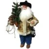 Santa's Workshop 18" Cowboy Santa Holding Tree -Christmas Designers Store D362483S 1