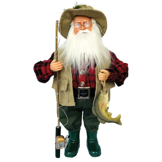 Santa's Workshop 15" Bass Fishing Claus 4 Santa's Workshop 15" Bass Fishing Claus - Image 2