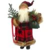 Santa's Workshop 18" Buffalo Plaid With Black Bear Santa Figure -Christmas Designers Store D362629S 1