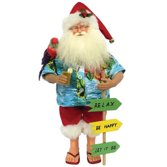 Santa's Workshop 15.5" Beach Santa Claus Figure 3 Santa's Workshop 15.5" Beach Santa Claus Figure