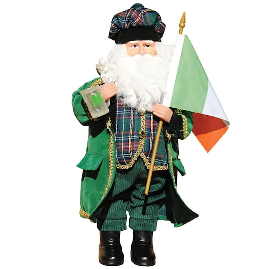 Santa's Workshop 15.5" Irish Santa Figure 3 Santa's Workshop 15.5" Irish Santa Figure