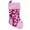 Santa's Workshop 18" Pink & Camo Stocking 1 Santa's Workshop 18" Pink & Camo Stocking -Christmas Designers Store D362727S 1
