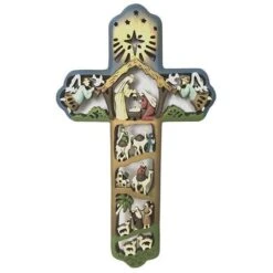Santa's Workshop 12" Nativity Cross