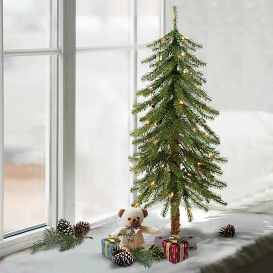 3ft. Pre-Lit Alpine Artificial Christmas Tree, Clear Lights 6 3ft. Pre-Lit Alpine Artificial Christmas Tree, Clear Lights - Image 4