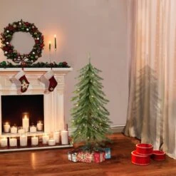 3ft. Pre-Lit Alpine Artificial Christmas Tree, Clear Lights 11 3ft. Pre-Lit Alpine Artificial Christmas Tree, Clear Lights -Christmas Designers Store D393413S 4