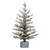 2ft. Pre-Lit Potted Flocked Pencil Arctic Fir Artificial Christmas Tree, Clear Lights 1 2ft. Pre-Lit Potted Flocked Pencil Arctic Fir Artificial Christmas Tree, Clear Lights -Christmas Designers Store D393479S 1