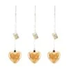 Glitzhome® 26" LED Glass Heart Wall Décor, Set Of 3