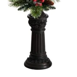5ft. Pre-Lit LED Holiday Decorated Lamp Post With Greenery & Berries 15 5ft. Pre-Lit LED Holiday Decorated Lamp Post With Greenery & Berries -Christmas Designers Store D478686S 5