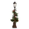5ft. Pre-Lit LED Holiday Decorated Lamp Post With Greenery & Ornaments -Christmas Designers Store D478689S 1