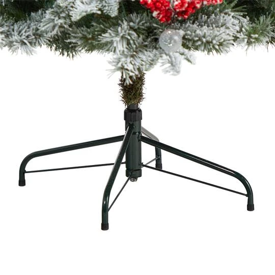 6ft. Pre-Lit Snow Tipped Norwegian Fir Artificial Christmas Tree, White LED Lights 9 6ft. Pre-Lit Snow Tipped Norwegian Fir Artificial Christmas Tree, White LED Lights - Image 7