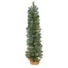 3ft. Pre-Lit Green Pine Artificial Christmas Tree With Burlap Base, Warm White Lights -Christmas Designers Store D478806S 1