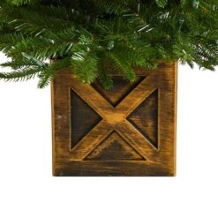 3ft. Pre-Lit Finland Fir Artificial Christmas Tree In Decorative Planter, Warm White Lights -Christmas Designers Store D478817S 6