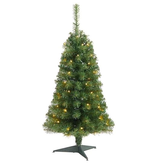 3ft. Pre-Lit Green Artificial Christmas Tree, Warm White LED Lights 3 3ft. Pre-Lit Green Artificial Christmas Tree, Warm White LED Lights