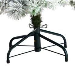 5ft. Pre-Lit Flocked Oregon Pine Artificial Christmas Tree, Clear Lights -Christmas Designers Store D478902S 6