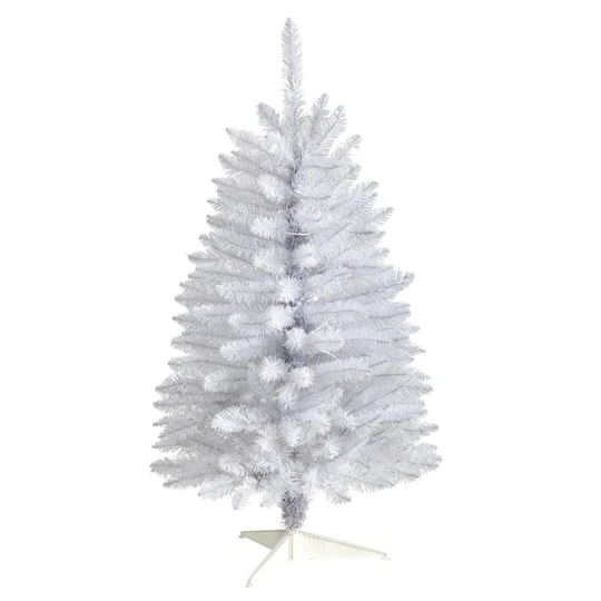 3ft. Pre-Lit White Artificial Christmas Tree, Warm White LED Lights 6 3ft. Pre-Lit White Artificial Christmas Tree, Warm White LED Lights - Image 4