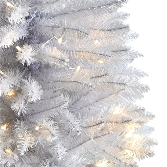 3ft. Pre-Lit White Artificial Christmas Tree, Warm White LED Lights 7 3ft. Pre-Lit White Artificial Christmas Tree, Warm White LED Lights - Image 5