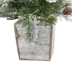 2ft. Pre-Lit Frosted Artificial Christmas Tree In Decorative Planter, Clear Lights -Christmas Designers Store D478947S 6