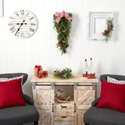 26" Bells & Bow Christmas Teardrop Swag -Christmas Designers Store D479059S 4