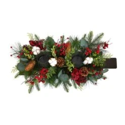24" Berries, Pinecones & Eucalyptus Arrangement -Christmas Designers Store D479066S 3