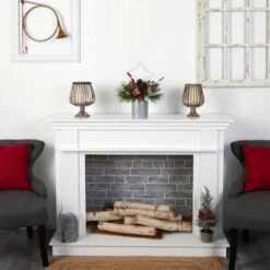 17" Pinecone & Berries Artificial Christmas Arrangement With Decorative Metal Vase & Wire Red Christmas Tree 11 17" Pinecone & Berries Artificial Christmas Arrangement With Decorative Metal Vase & Wire Red Christmas Tree -Christmas Designers Store D479071S 4