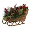 18" Sleigh Pinecones & Berries Artificial Christmas Arrangement -Christmas Designers Store D479082S 1