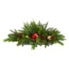 24" Cedar Pine, Pinecones & Ornaments Artificial Christmas Arrangement In Tin Vase -Christmas Designers Store D479089S 1