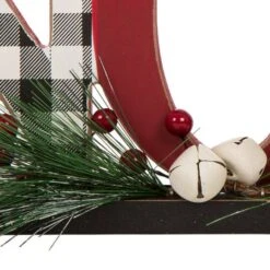 Glitzhome® Christmas Plaid Joy & Noel Table Décor Set -Christmas Designers Store D479426S 6