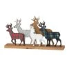 Glitzhome® 18" Galvanized Metal & Wooden Reindeer Table Décor -Christmas Designers Store D479428S 1