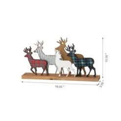 Glitzhome® 18" Galvanized Metal & Wooden Reindeer Table Décor -Christmas Designers Store D479428S 5
