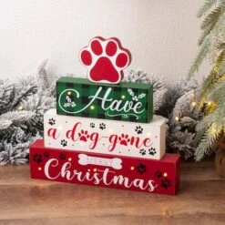 Glitzhome® 12" LED Lighted Pet Block Word Sign 13 Glitzhome® 12" LED Lighted Pet Block Word Sign -Christmas Designers Store D479431S 3