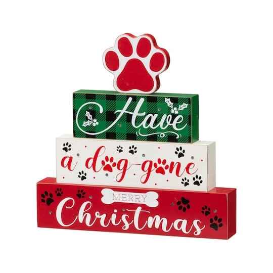 Glitzhome® 12" LED Lighted Pet Block Word Sign 7 Glitzhome® 12" LED Lighted Pet Block Word Sign - Image 5