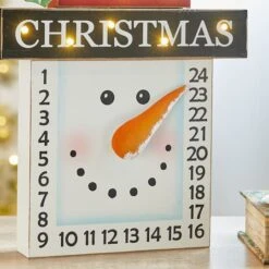 Glitzhome® 15" LED Christmas Snowman Countdown Décor 15 Glitzhome® 15" LED Christmas Snowman Countdown Décor -Christmas Designers Store D479443S 4