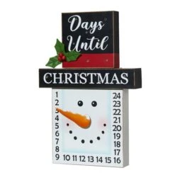 Glitzhome® 15" LED Christmas Snowman Countdown Décor 16 Glitzhome® 15" LED Christmas Snowman Countdown Décor -Christmas Designers Store D479443S 5