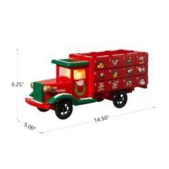 Glitzhome® 14.5" Christmas Truck Countdown Décor -Christmas Designers Store D479444S 6