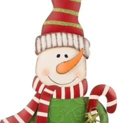 Glitzhome® 3ft. Metal Snowman & Santa Yard Stake Set -Christmas Designers Store D479447S 6