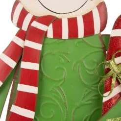 Glitzhome® 3ft. Metal Snowman & Santa Yard Stake Set -Christmas Designers Store D479447S 8