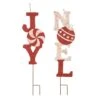 Glitzhome® 3ft. Metal Joy & Noel Yard Stake Set -Christmas Designers Store D479448S 1