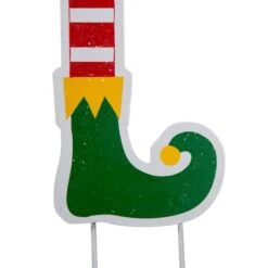 Glitzhome® 23" Metal Believe Yard Stake Set -Christmas Designers Store D479449S 4